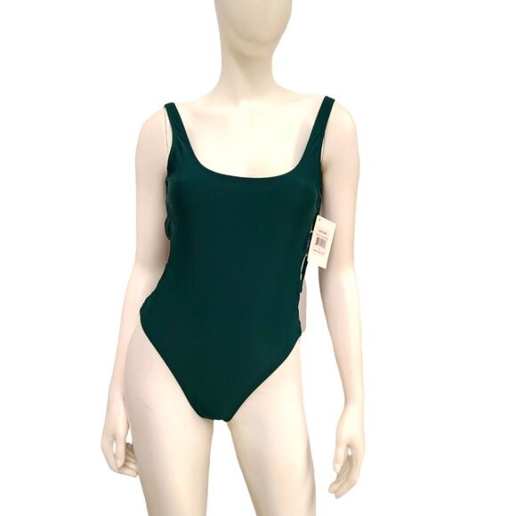 Kensie Green Open Side Bathing Suit Womens size Small NEW WITH TAGS - Picture 3 of 8